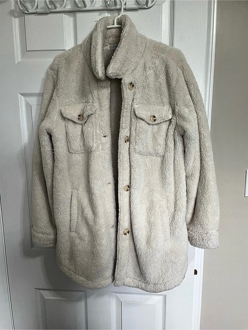 Teddy Jacket in Cream Like New